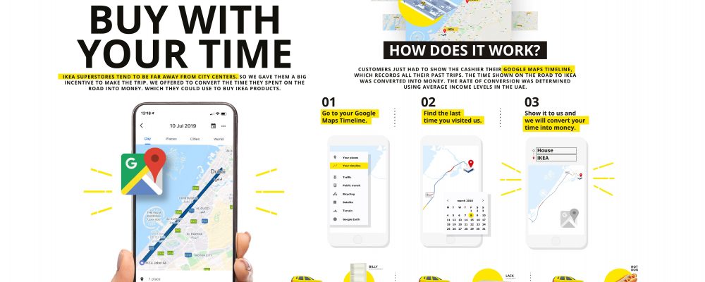 Now At IKEA Dubai You Can Buy With Your Time. IKEA’s Latest Innovation Converts The Time You Spent Travelling To IKEA Into Currency.