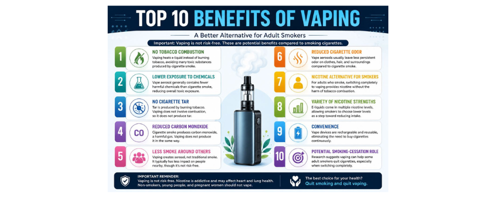 10 Potential Benefits Of Vaping Compared With Smoking